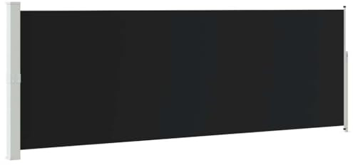 vidaXL Ausziehbare Seitenmarkise 160x514 cm Schwarz