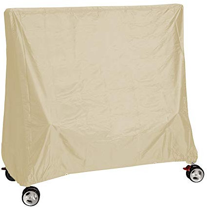 ZZX Tischtennisplatte Abdeckung Schutzhülle, Outdoor Wetterfest Tischtennis Abdeckhaube Ping Pong Tisch wasserdichte Plane, 155 * 75 * 150cm,Beige