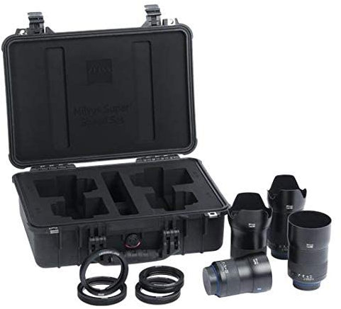 Zeiss Milvus ZF .2 Super Speed 4-Objektiv-Kameraobjektiv-Set für Nikon F-Mount SLR/DSLR-Kameras