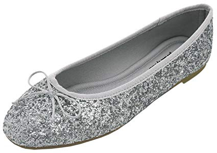 Feversole Women's Macaroon Glitter Colorful,Cojín de Espuma con Memoria Colorida Macaron para Mujer, diseño Plano de Charol