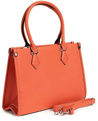 Styleboom Fashion Damen Handtasche Kunstleder ca. 33x25cm orange