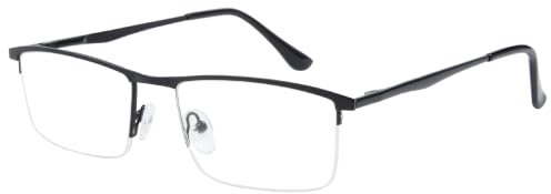 Eyekepper Qualität Halbrand Metall Lesebrille Federscharnier Lesehilfe in Schwarz+0.75
