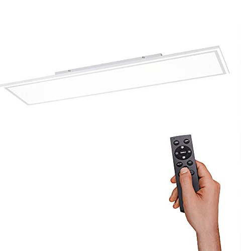 SellTec LED Deckenleuchte LED-Panel weiss, inkl. Fernbedienung, Dimmfunktion, Rand + Downlight getrennt schaltbar, kaltweiß - warmweiß… (120x30)…