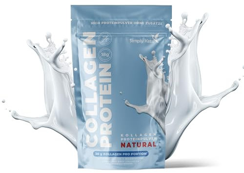 Simply Keto Collagen Pulver (500g) – Reines Kollagenhydrolysat aus Weidehaltung – 91 % Protein – Geschmacksneutral – Für Glow & Pro-Aging Lifestyle – Ohne Zusatzstoffe – Ideal bei Keto & Low Carb
