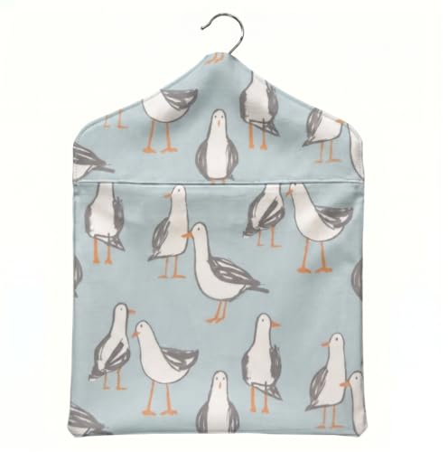 Jolee Fabrics Premium Oilcloth Peg Bags with Wooden Hanger - Large Waterproof Peg Bag, Clothes Clip Storage Perfect for Any Washing Line…