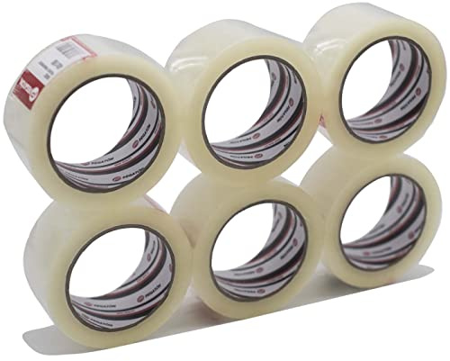 various Cinta de Embalaje Transparente 48 mm x 100 m, Pack de 6 Rollos, Precinto Adhesivo Fuerte para Cajas, Mudanzas, Envíos y Almacenaje, Resistente y Fácil de Usar