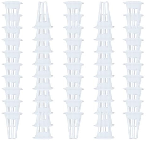 Ambgrow 50pcs Square Grow Baskets for Indoor Hydroponics, Compatible with Part of Idoo, QYO, LYKO Systems