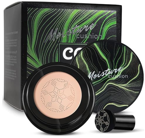 Thnkstaps Luftkudde CC Cream BB Cream Mushroom Head Air Cushion BB Cream Makeup Concealer för ansikte och hals Hållbar och perfekt täckning fuktgivande concealer för alla hudnaturen