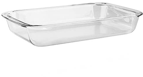Baking Set Glass Baking Dish, 1L/1.5L/2L Rectangular Bakeware, Baking Pans for Lasagna, Leftovers, Cooking, Kitchen, Freezer-to-Oven, Clear Rectangular Steel Plate (Size : 2L)