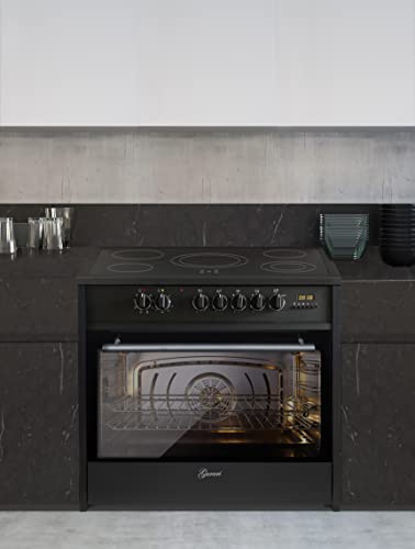 GURARI GCH E 912 BL cocina eléctrica 90 cm, vitrocerámica, negro, Range Cooker