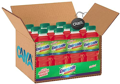 12X Energade Bevanda al Gusto di Arancia Rossa Reintegratore Dissetante 500ml [CAIYA® BOX da 12 Bottiglie]