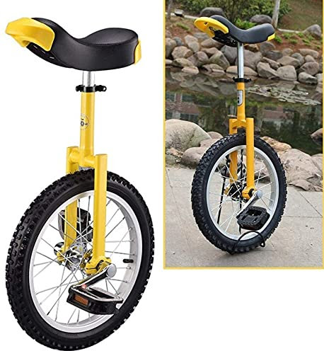 Einrad für Erwachsene und Kinder, gelbes 16/18/20-Zoll-Rad, Einrad-Fahrrad mit bequemem Sattelsitz, für Kinder und Jugendliche, zum Üben des Reitens, zur Verbesserung der Balance (gelbes 20-Zoll