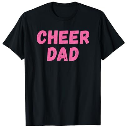 Cheer Dad Pink Cheerleading T-Shirt