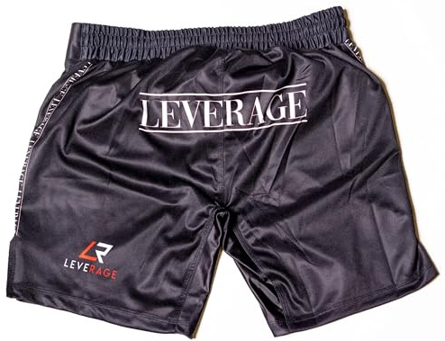 Hävstångsshorts för barn, Jiu-Jitsu BJJ MMA - Nogi Brottning Kickboxning Muaythai Surfing sommarsemester shorts, Noir, 9-12 Years