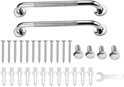 2 Pezzi Maniglione Bagno, Maniglione Doccia Acciaio Inossidabile,Maniglia Doccia Anziani Acciaio Inossidabile, Maniglie a Parete per Vasca Bagno Doccia