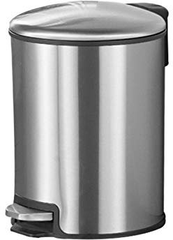 LXWKAI Pattumiera in Acciaio Inox Pattumiera a Pedale Pattumiera Domestica con Coperchio Pattumiera a Pedale per Cucina e Bagno 4 Colori Pattumiera per Cucina e Bagno, 12L, 12L