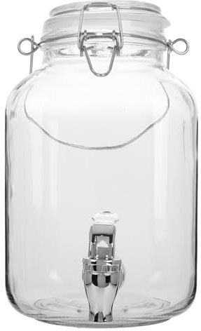 Cabilock 3000 Ml Weinkrug Aus Klarem Glas Zum Einweichen Mit Dickem Deckel Für Effizientes Aufbrühen Und Aufbewahren