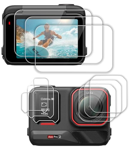 FiTSTILL Pellicola Protettiva Vetro Temperato Solo per INSTA 360 Ace Pro 2 Anti Impronte 0.28mm Ultra Sottile Ace Pro 2 Accessori Ace Pro 2 Durezza 9H Antigraffio