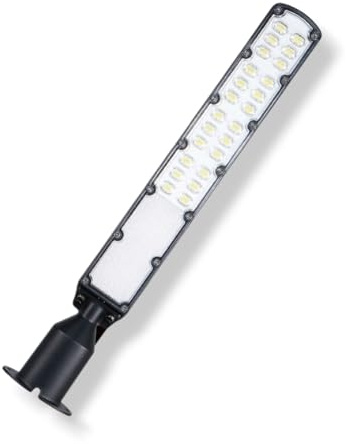 damastoreitalia Lampione Stradale LED 100W Ultra Slim, 220V, 8400 Lumen, Luce fredda 6500K, Angolo 90°, Impermeabile IP65, Alluminio, Inclinazione Regolabile 90° (Nero - Luce fredda - 100W)