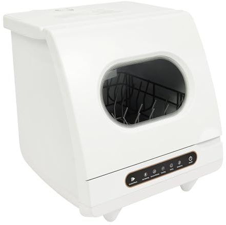 MEHOOSPVN Tischgeschirrspüler mit Wassertank/Touch Control, Mini Geschirrspüler mit/ohne Wasseranschluss, 5 Programme Single Tisch Spülmaschine Kleine Dishwasher für Wohnungen, Camping und Wohnmobile