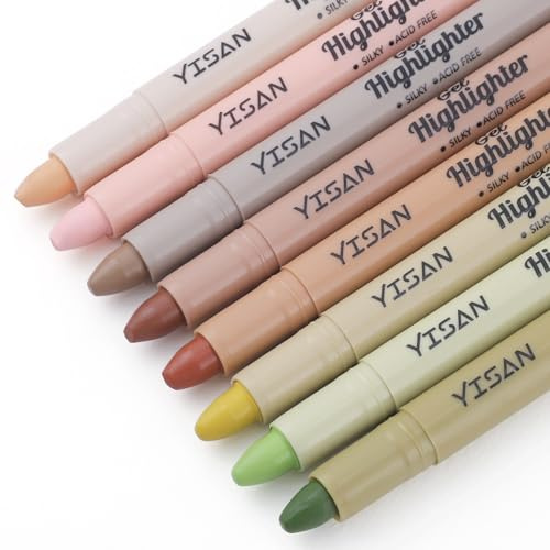 YISAN Bibel Textmarker, Bibelmarker Stifte, Bibel Highlighter, Markerstifte Set, 8 Farben,70658