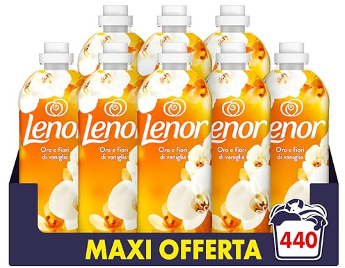 Lenor Ammorbidente Lavatrice Concentrato 440 Lavaggi (8X55), Oro e Fiori di Vaniglia, Freschezza Che Dura 3 Volte Più A Lungo, Con Tecnologia Olii Profumati