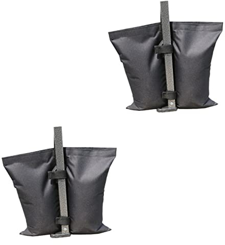2 Piezas Saco De Arena Carpa De Campamento Carpa con Dosel Playa Participación Pequeño Cámping Forma Exterior Huella Sol Apuestas Pabellón Tienda De Campaña Bolsas De Pesas Negro