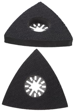 HOMOBABE Set 2 Dischi Abrasivi Triangolari 80x80mm Per Levigatrice Elettrica, Accessori Per Elettroutensili, Compatibili Levigatrici, Alta Resistenza All'usura e Precisione Angolare
