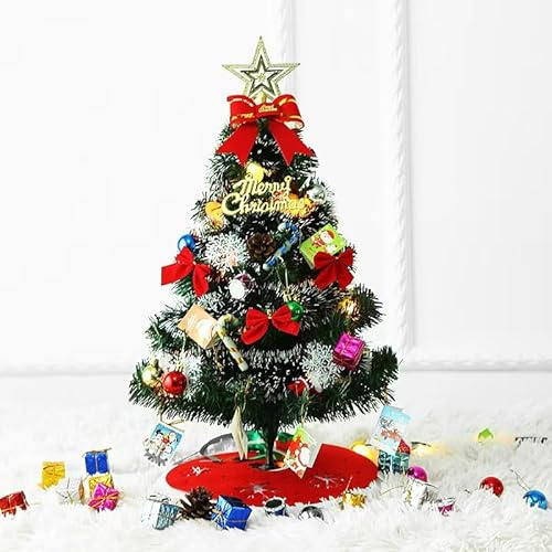 Mini Weihnachtsbaum,Weihnachtsbaum Klein Geschmückt, Künstlicher Tisch Weihnachtsbaum für Weihnachten Dekoration Advent