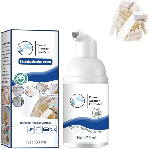 Nettoyant Mousse pour Vêtements,Nettoyante en Mousse Sèche Détachant,30ml Dry Foam Cleaner Stain Remover,Nettoyante Sans Rinçage pour Vêtements,Nettoyants pour Lessive Sans Rinçage