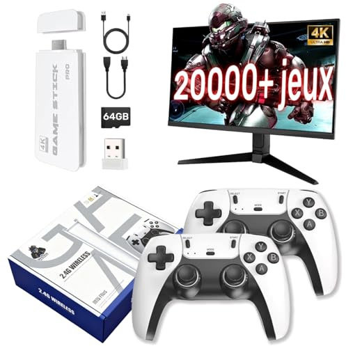 rexoplay - l'expérience rétro Gaming Ultime Console de Jeux rétro, avec HDMI 4K, 23 émulateurs intégrés, Plus de 20000 Jeux - Plug & Play avec manettes sans Fil Dual 2.4G
