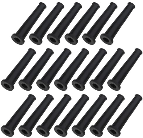 OATIPHO Gaine De Protection pour Câbles Grosse Taille 20 Pièces pour Organisation Électrique, Gaine De Cordon en Caoutchouc Souple, Usage Bureau Et Outils Électriques, Protège-câble Noir