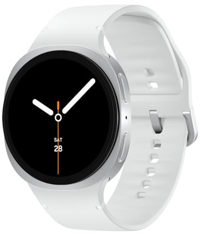 Samsung Galaxy Watch8, AI Smart Watch, Sport Band, Cushion Design, 3nm Processor, Health & Sleep Coach, Fitness Tracker, 44mm, LTE, Silver, 3 Year Extended Warranty (UK Version) (Renewed)