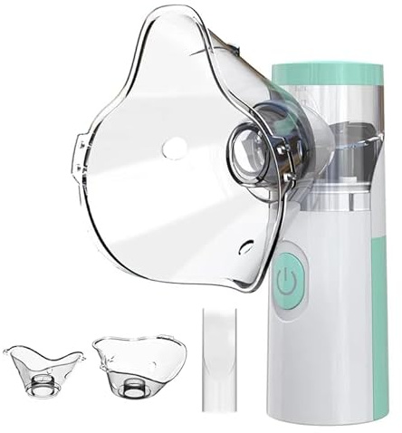 Inhalationsgerät Für Erwachsene Und Kinder,Tragbar Vernebler Set Mit Usb Wiederaufladbar, Inhalator Verneblergerät,Tragbar Nebulizer,Einstellbarer Sprühnebel