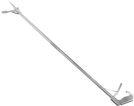 HEALEEP Herramienta de Recogida Plegable de Acero Inoxidable 118 Cm, Pinza de Agarre Larga para Personas Mayores y Pacientes Postrados, Ayuda Práctica para Alcanzar Objetos y Facilitar