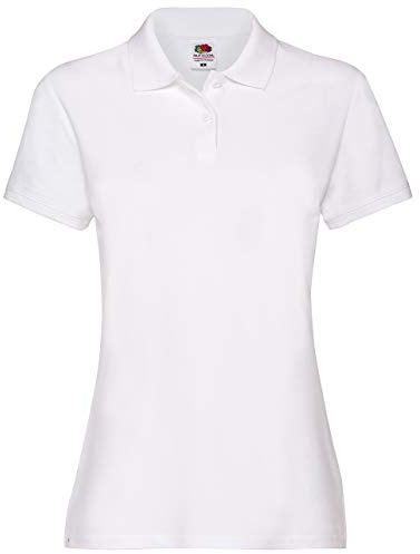 Polo-Shirt * Lady-Fit 65/35 Polo * Fruit of the Loom WEISS,M Weiss,M