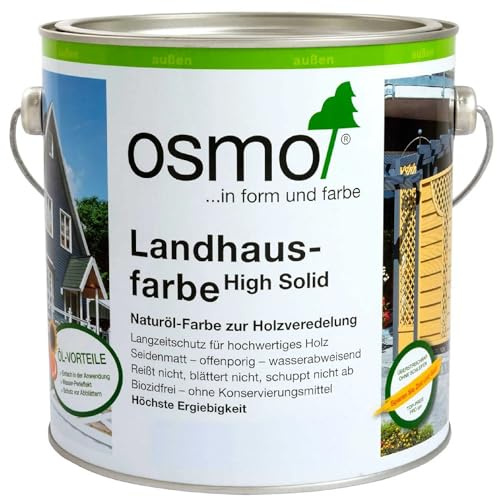 Osmo Landhausfarbe - hochdeckende Holzfarbe 2703 Schwarzgrau 0,75 L