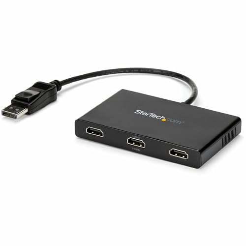StarTech.com Splitter multi-écrans DisplayPort vers 3x HDMI - Hub MST à 3 ports - Répartiteur DP 1.2 vers 3x HDMI (MSTDP123HD)
