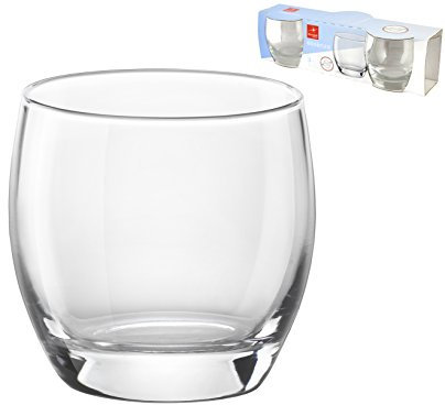 Bormioli Rocco Essenza Lot de 3 Verres à Eau 37 cl en Verre Transparent 9 x 9 x 8,5 cm