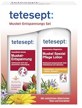tetesept - 500 ml - Muskel Entspannungs Set - Duschbad & Lotion