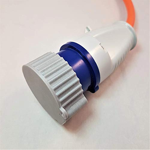 16 Amp Mains Electric Plug Dust Cover For Motorhome Caravan Camping Campervan Hook Up 110v Transformer Construction Cable Protector Cap - Grey