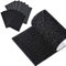 6 Paia 11CM x 15CM Versatili Adesivo Tondo Forte Nero Strisce Adesive Auto Hook and Loop Strips