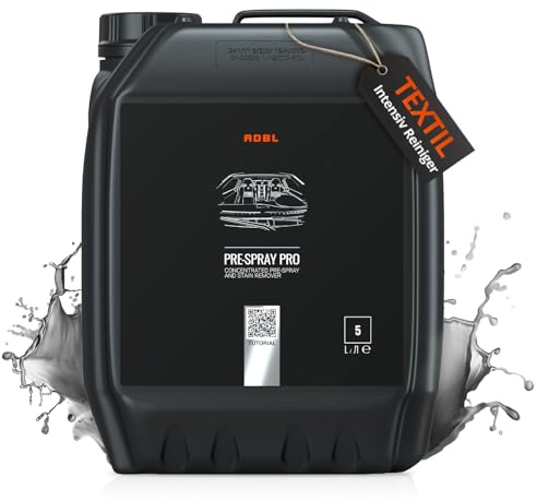 ADBL Pre Spray PRO (5L) - Hochkonzentrierter Vorreiniger und Fleckenentferner für Polster und Teppiche - Löst hartnäckige Verschmutzungen in Rekordzeit - Ideal für professionelle Anwendungen