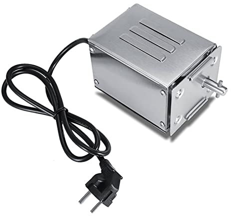 Garsent Grillspieß Grillmotor aus Edelstahl, 50-70KGF Outdoor Rotisserie Kit Edelstahl BBQ Rotisserie Motor Elektro, Grillspiess Motor, Grill Motor für Rotisserie, Spießbraten