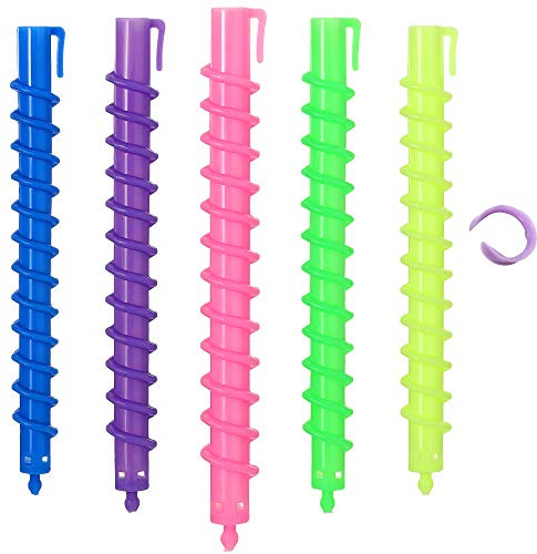 WILLBOND 40 Pieces Hair Perm Rod Spiral Plastic Long Barber Hairdressing Styling Curling Perm Rod Hair Rollers Salon Tools for Women(5.98 x 0.47 Inch)