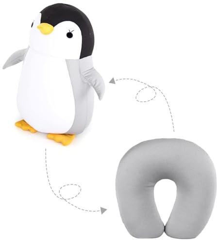 Kraeoke Nackenhörnchen 2 in 1 U-Form Nackenkissen Kopfkissen Nackenstützkissen Nackenstützen, Verformung Nackenhörnchen für Camping, Wandern, Auto, Flugzeug