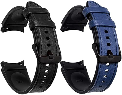 XIHAMA Correa de reloj compatible con Samsung Galaxy Watch 6 de 40 mm y 44 mm / Galaxy Watch 6 Classic de 43 mm y 47 mm, correa de liberación rápida de 20 mm, correa de repuesto de silicona híbrida de