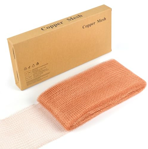 Kupfernetz 10m x 12,8cm (ca. 270g) | 100% reines Kupfer Doppelschicht-Gitter | 27g/m starkes Drahtgeflecht | Effektiver Schnecken- & Mäuseschutz | Witterungsbeständig für Hochbeet & Garten