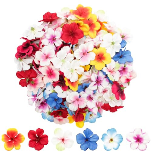 Neikafan 100 Pcs Fake Orchid Flower Heads Artificial, Silk Orchid Head Flowers Faux Craft Orchid Flower Heads for Home Wedding Wreath Scrapbooking DIY Craft Cake Decoration, Multicolor