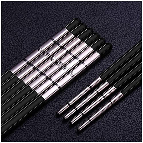 OUSIKA Bacchette Fantasia Bacchette Riutilizzabili Bacchette Riutilizzabili 10 Paia Set Di Bacchette In Metallo, Bacchette Cinesi Riutilizzabili for Sushi Noodle Riso Antiscivolo Lavabili In Lavastovi